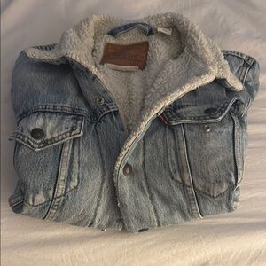Levi's Light Blue Denim Jacket with Sherpa Lining